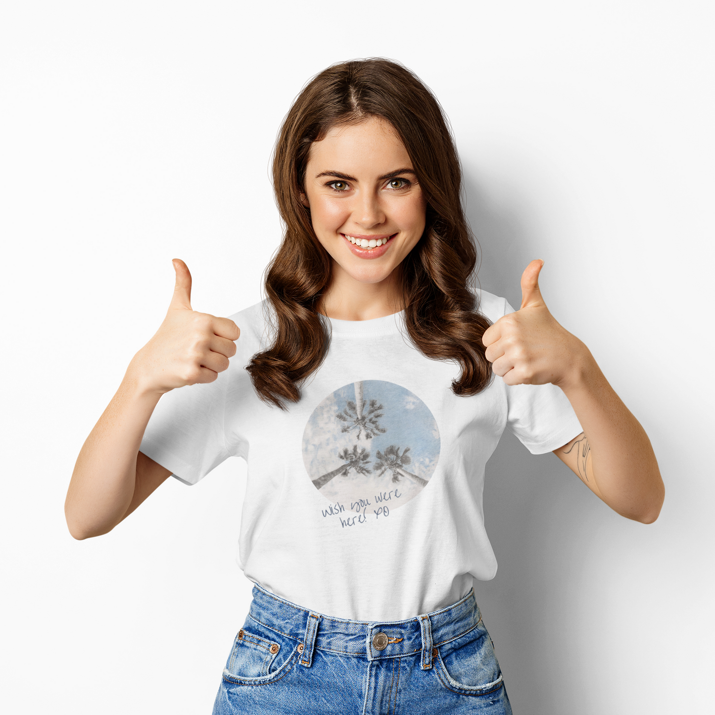 Palm Trees - Wish you were here! xo - Women’s Maple Tee
