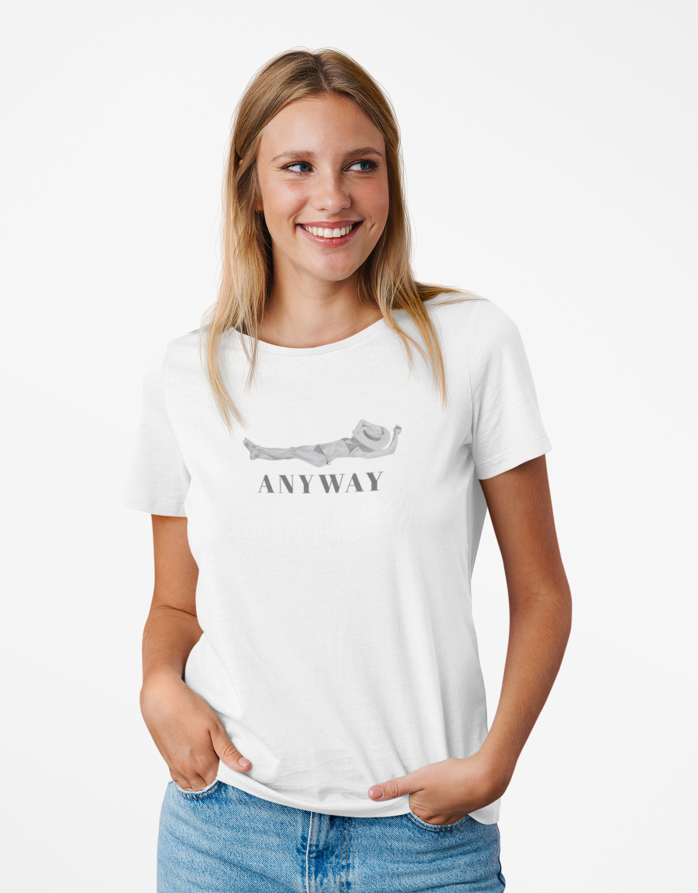 Lady Sunbathing - Anyway - Women’s Maple Tee - White